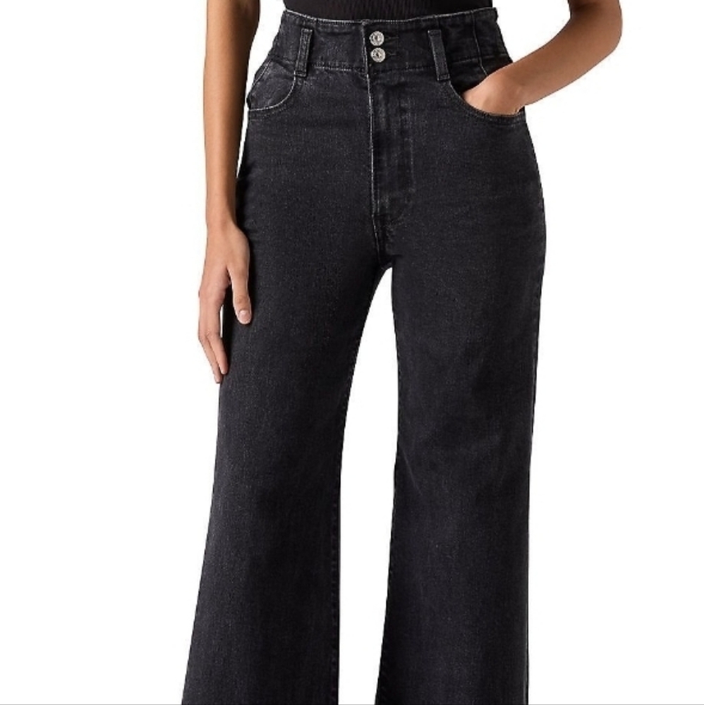Levi's Black Flare Wide Leg Jeans High-Rise